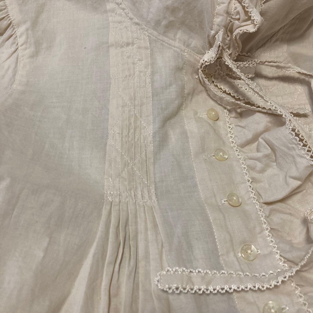 訳あり　ピンクハウス　フード　ピンタック　ピコフリル　ブラウス　半袖