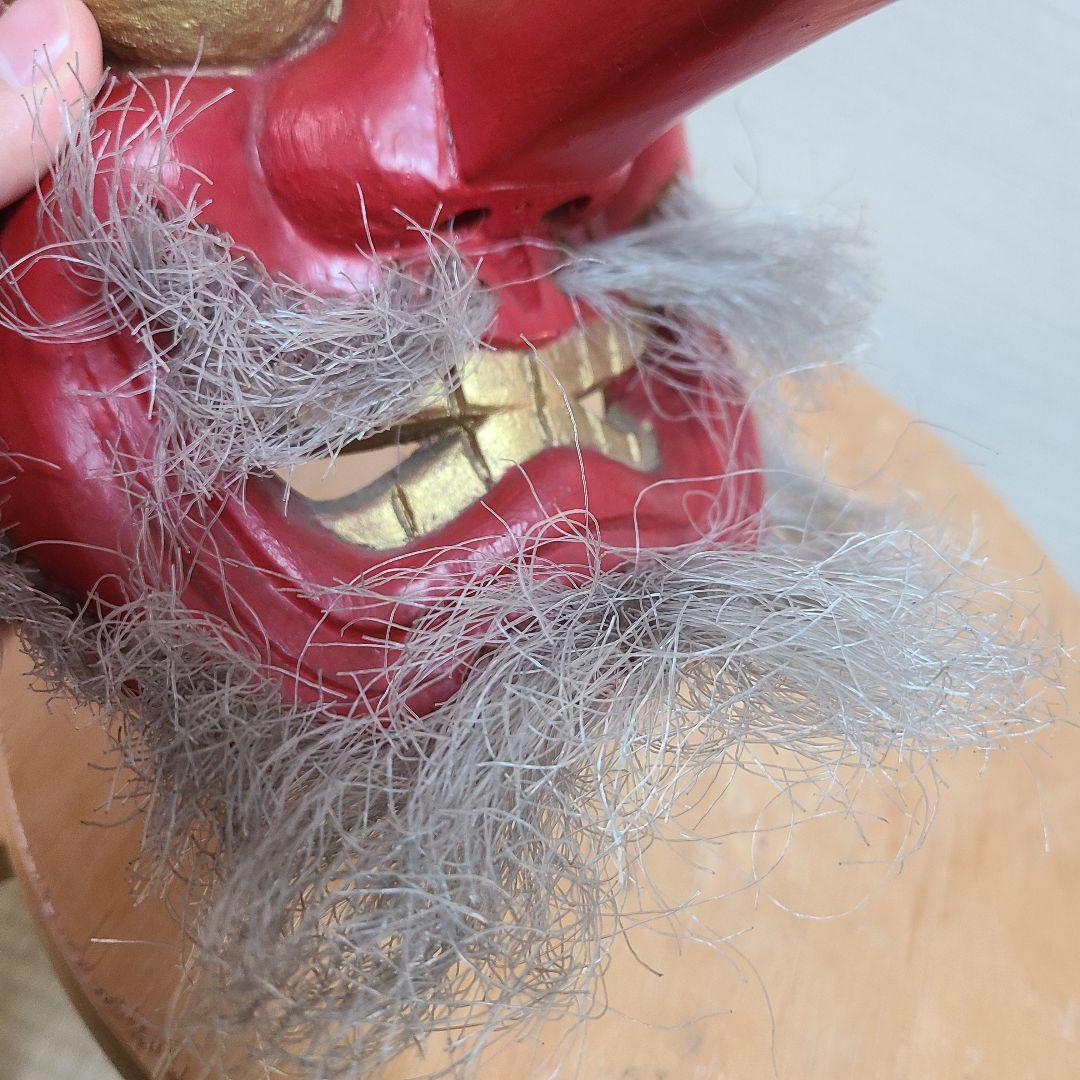 天狗面　木彫　お面　神楽　天狗