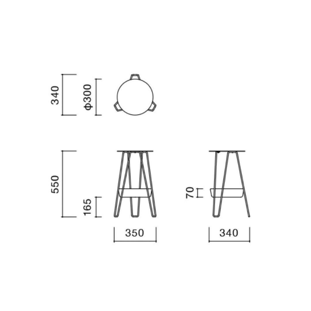 ワラビー サイドテーブル ブラック IDÉE イデー　無印良品