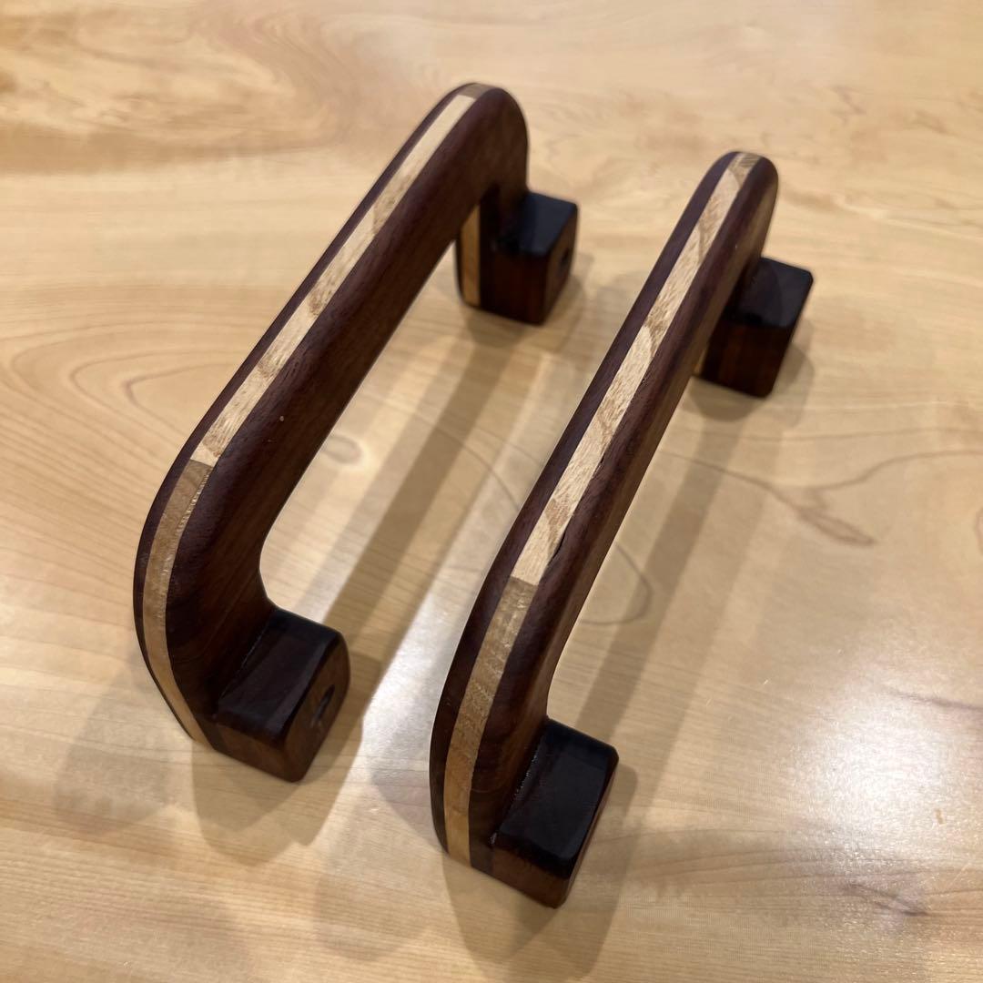 木製アシストグリップ(ウォルナット&チェスナット) ハイエース　Aピラー&頭上用