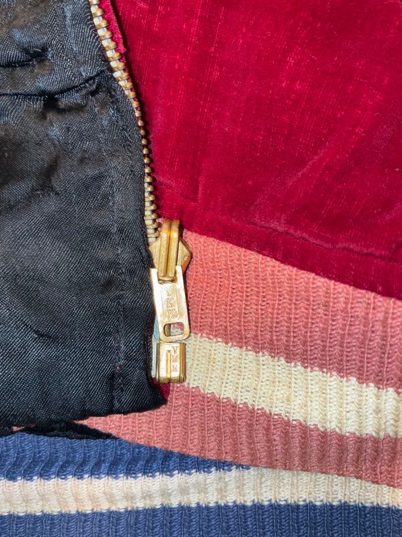 山*田様 50's スカジャン　真鍮YKK回転式　鷹×日本地図 リバーシブル