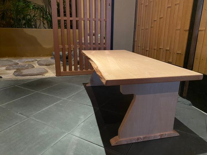 ローテーブル・文机（書机・座卓）机・つくえ　一枚板