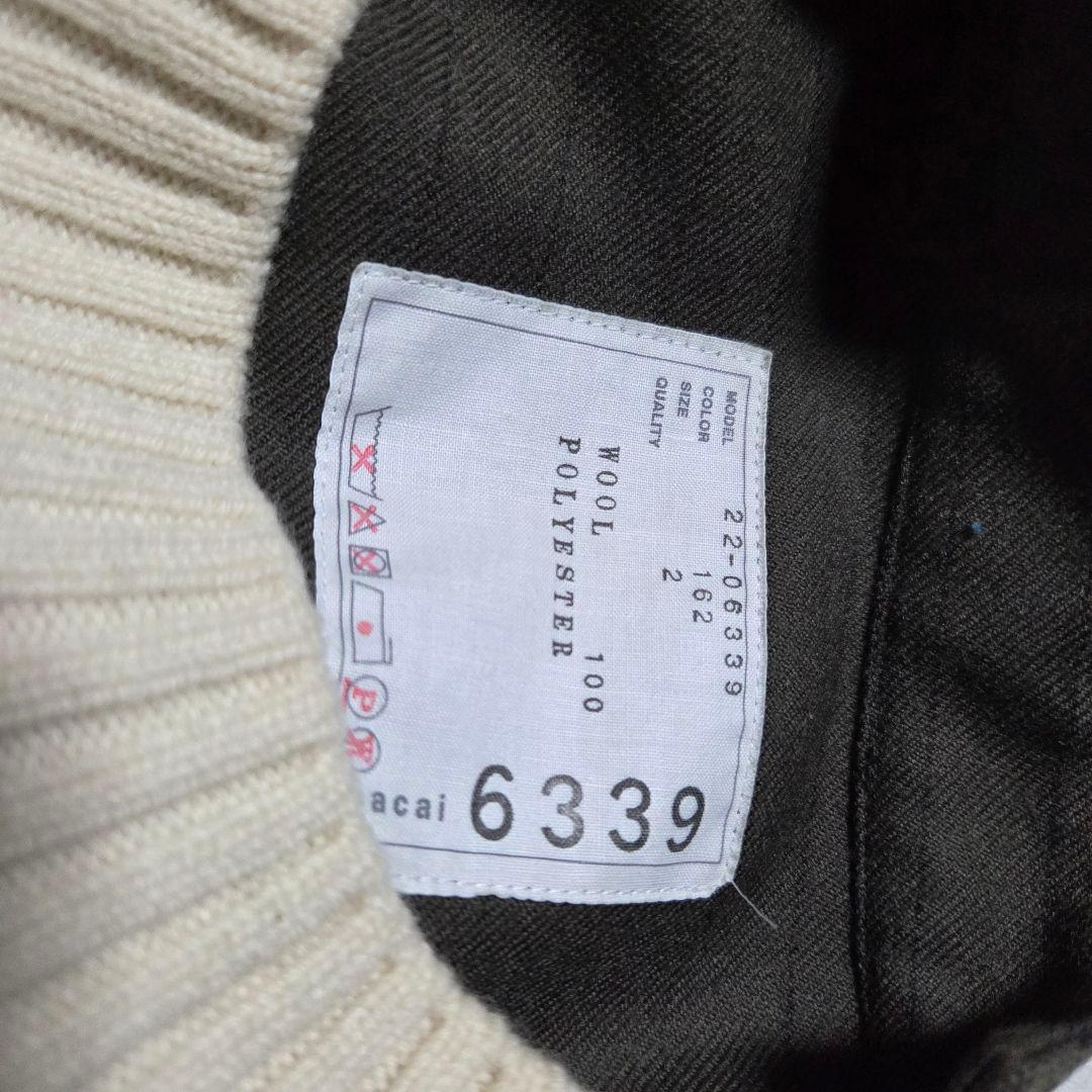新品　sacai Wool Knit ドッキングニット