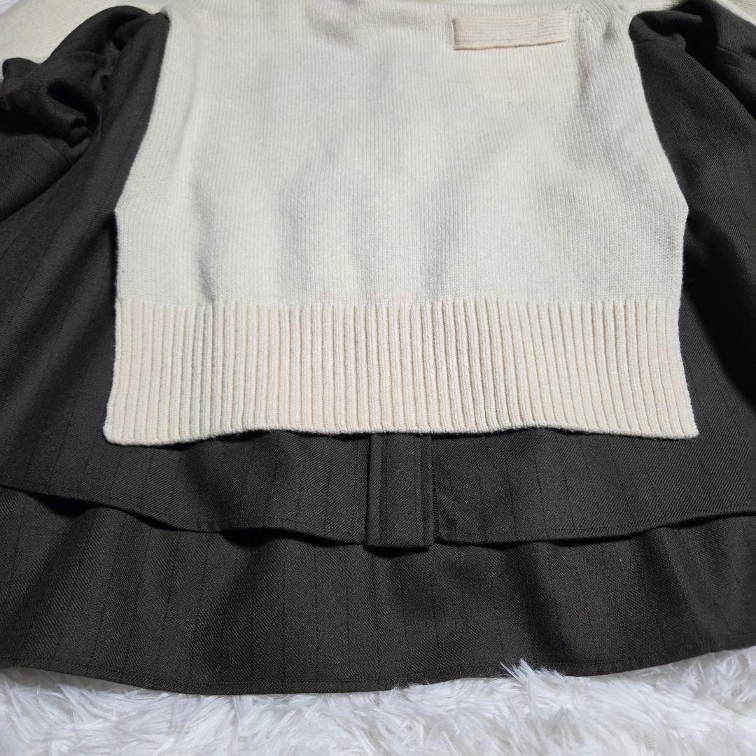 新品　sacai Wool Knit ドッキングニット