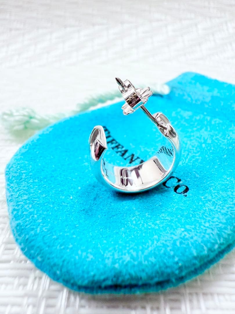 ティファニー　アトラス　フープスタッドピアス　片耳　磨き済み　925 ピアス