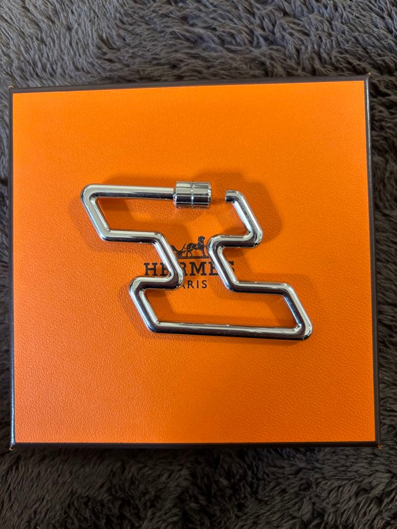 HERMES エルメス　Hトゥ・スピード　シルバー　キーリング