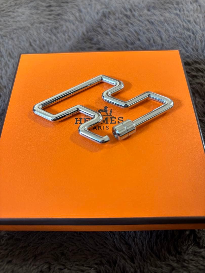 HERMES エルメス　Hトゥ・スピード　シルバー　キーリング