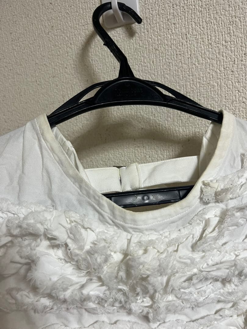 コムデギャルソン⭐︎cottonフリルデザイン ホワイト Tシャツ S