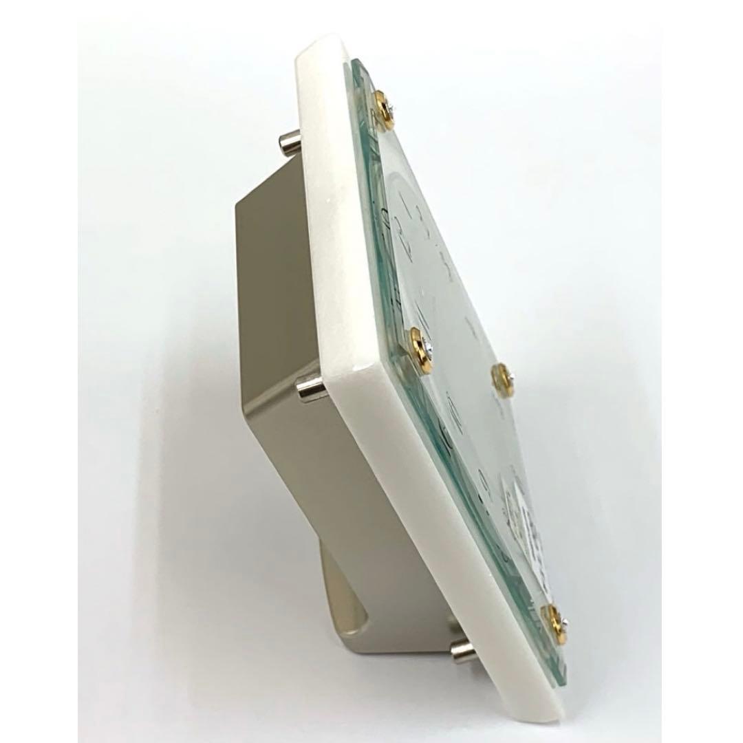 【新品未使用品】SEIKO エンブレム 置き時計(ホワイト)