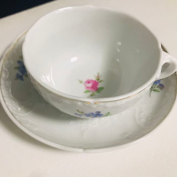 マイセン　ピンクローズ　勿忘草　ニューマルセイユリーフ　②