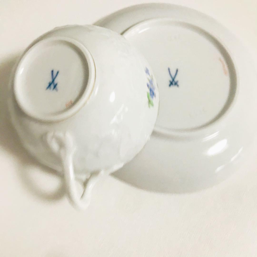 マイセン　ピンクローズ　勿忘草　ニューマルセイユリーフ　②