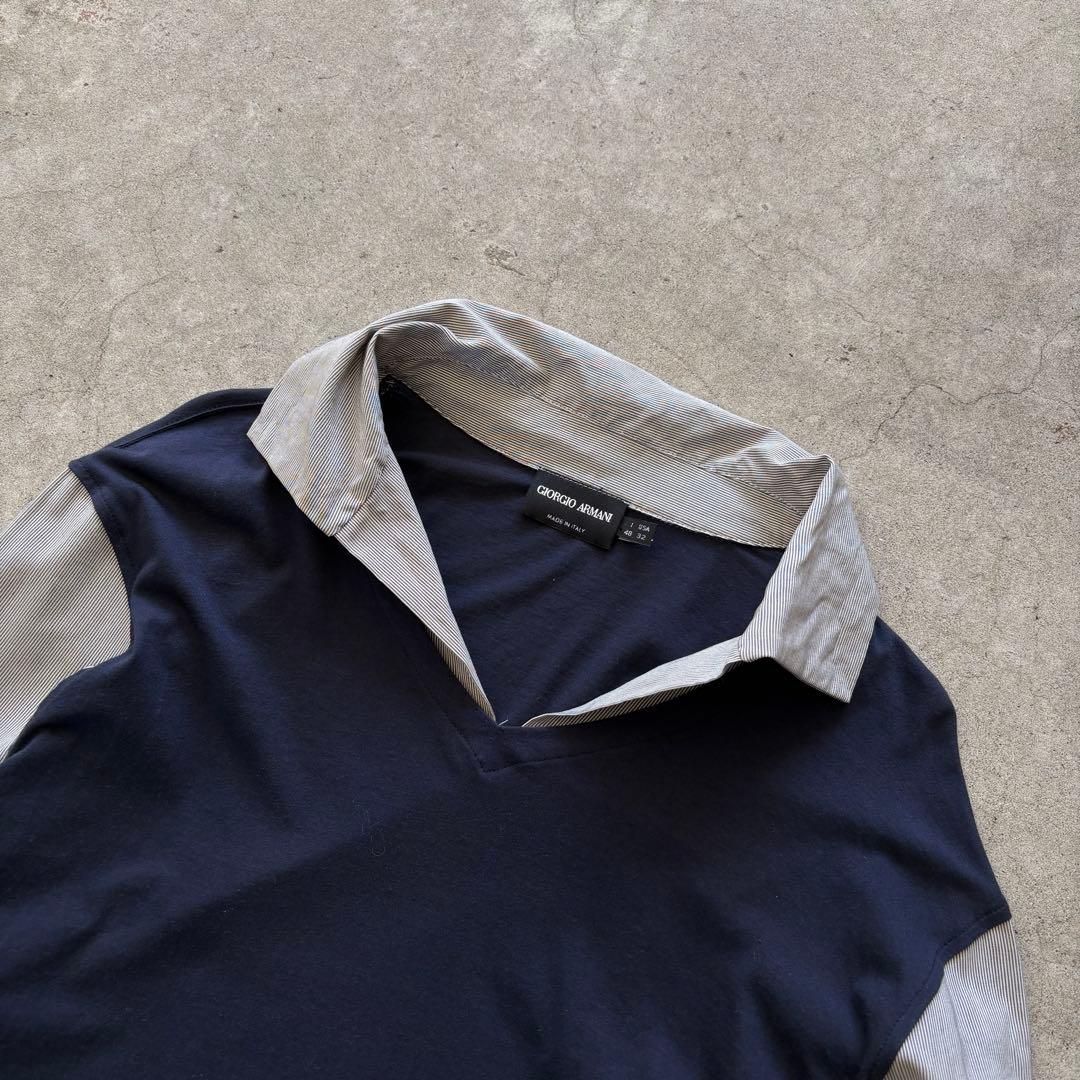 00s archive GIORGIO ARMANI ドッキング シャツ