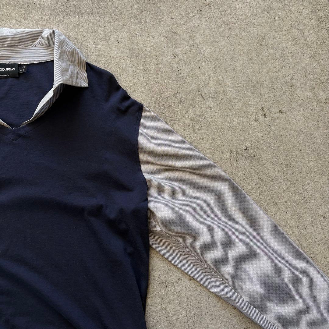 00s archive GIORGIO ARMANI ドッキング シャツ