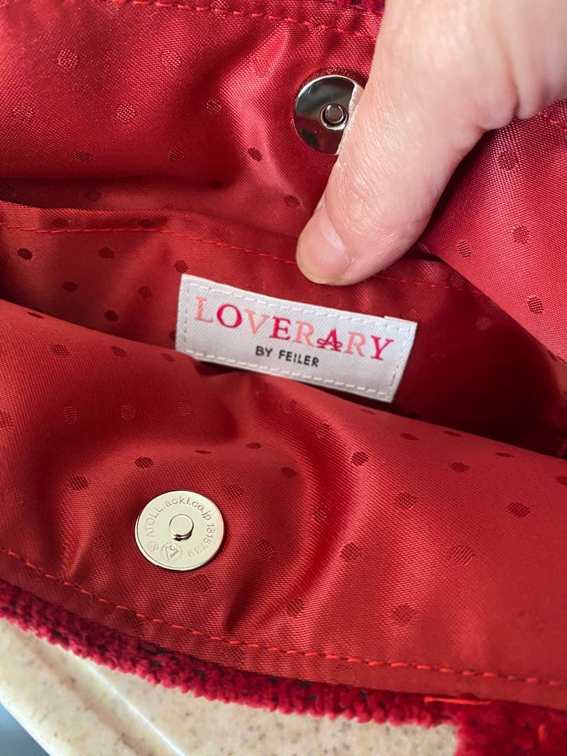 LOVERARY by FEILER 赤いトートバッグ