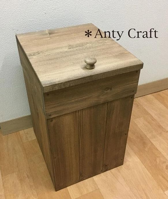 【NEW】【引取可能】30L対応ゴミ箱 ハンドメイドアンティーク風ダストボックス