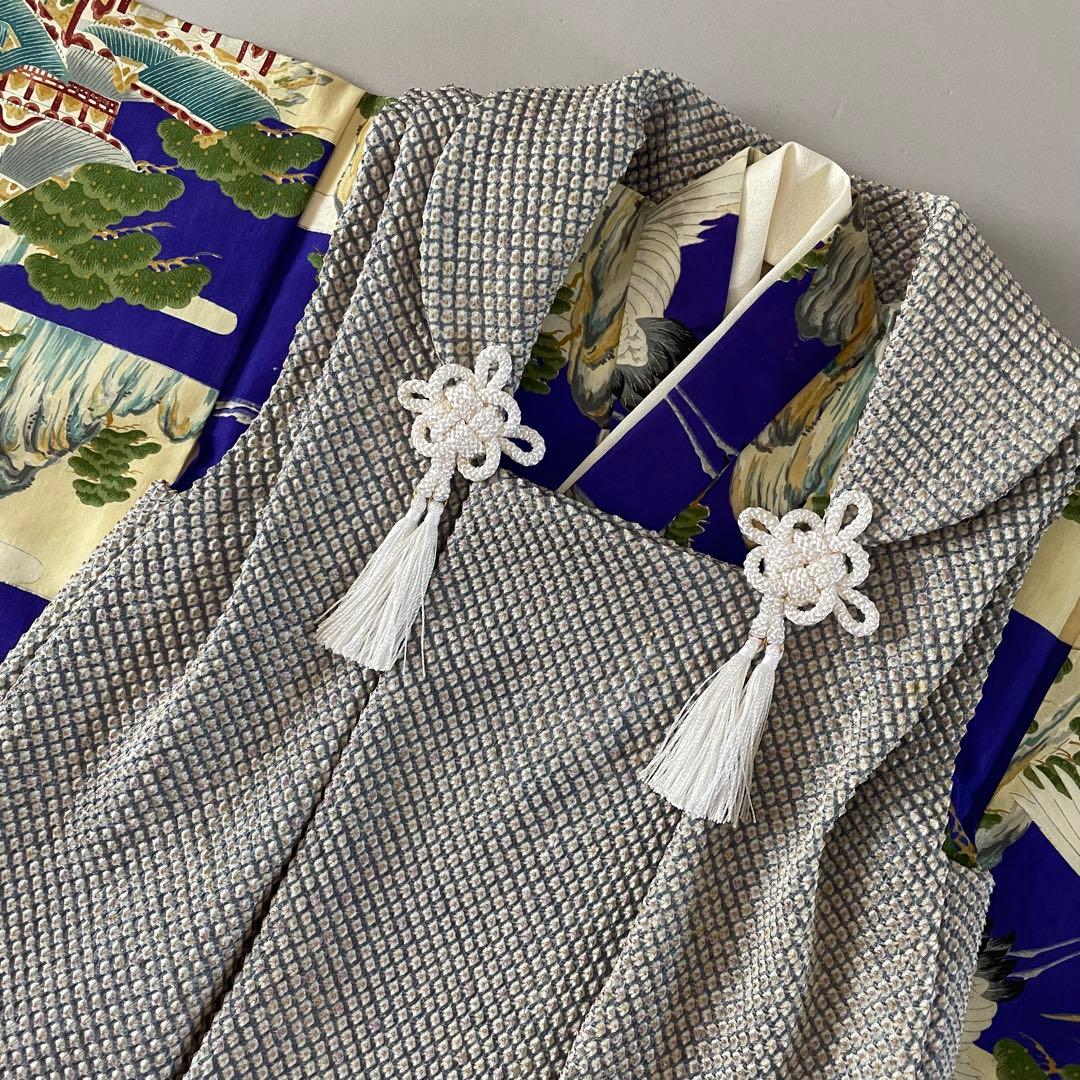 七五三　3歳　男の子　アンティークお着物セット