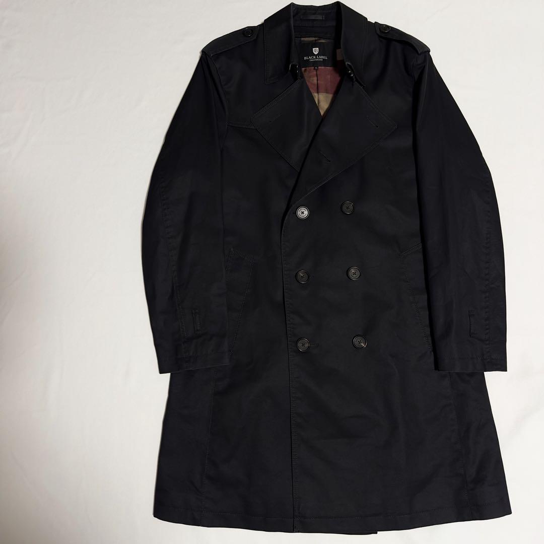 ゆう！希少サイズ ３Ｌ★大人気 ブラックレーベル 赤CBチェック トレンチ