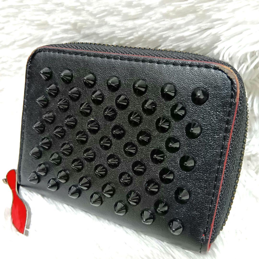 クリスチャンルブタン　財布　ケース　小銭入れ　パネトーネ　レザー　ブラック