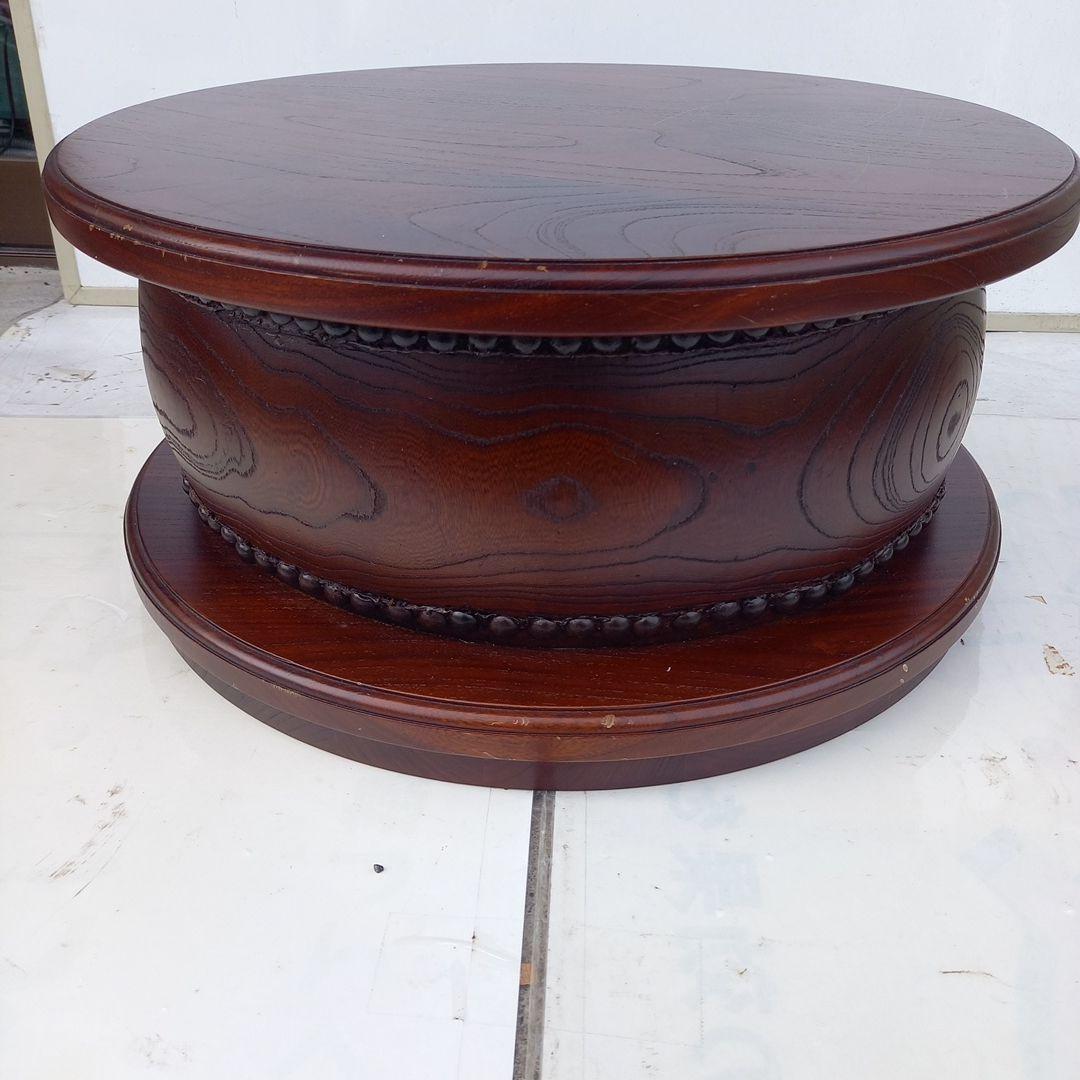 ビンテージ　ローテーブル　和太鼓の座卓　和太鼓