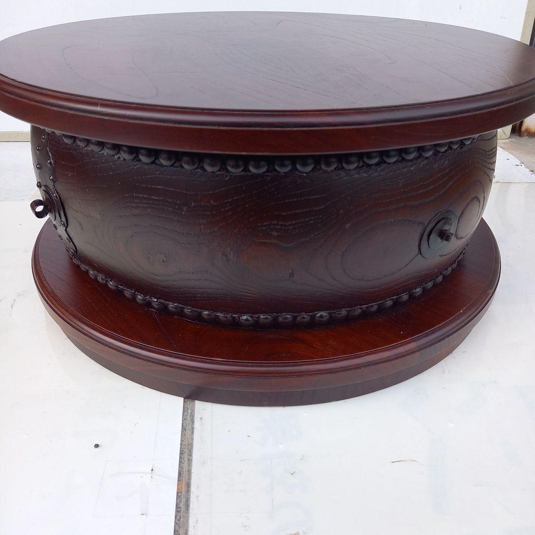 ビンテージ　ローテーブル　和太鼓の座卓　和太鼓