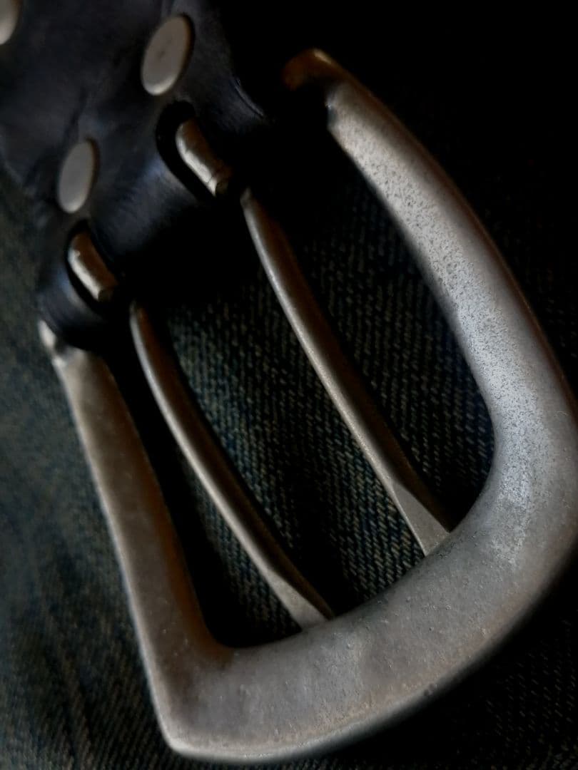 Hifumi-O　ダブルバックル　厚皮ベルト　L