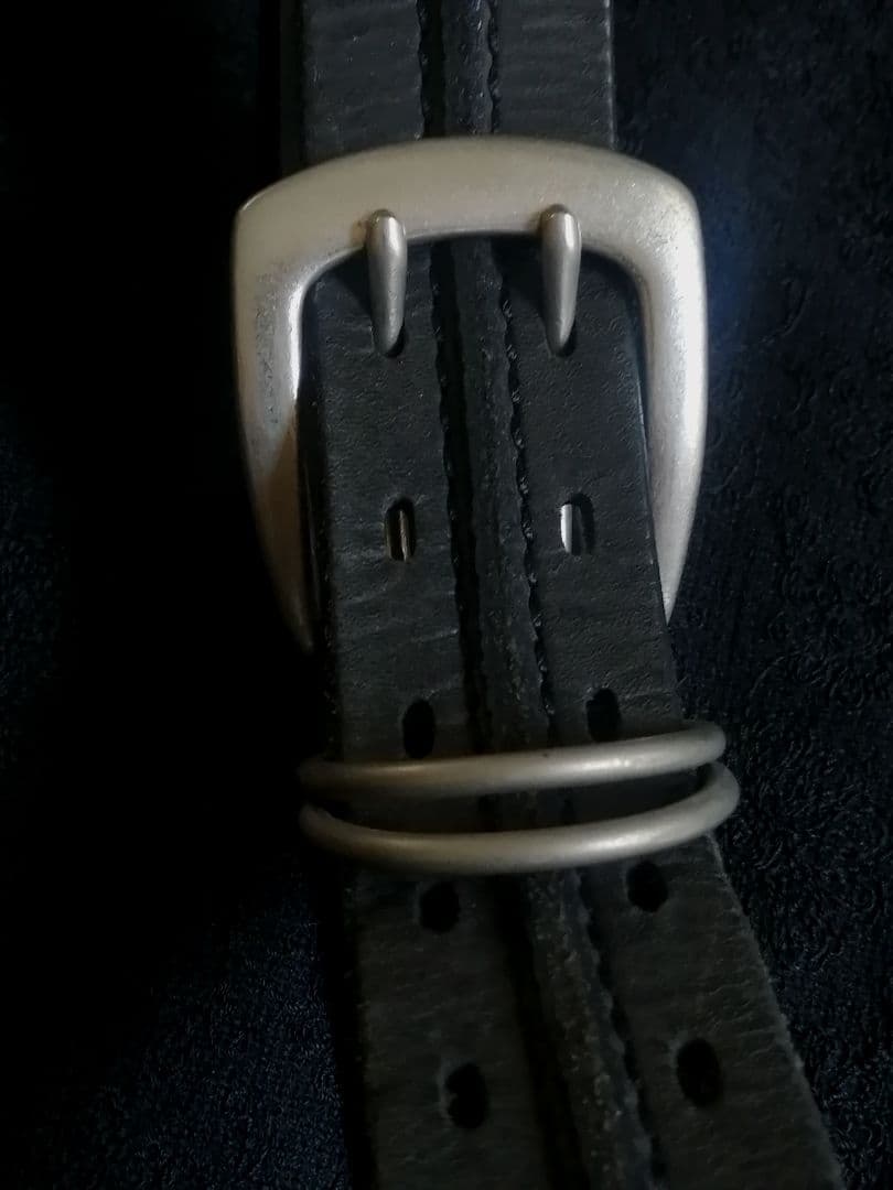 Hifumi-O　ダブルバックル　厚皮ベルト　L