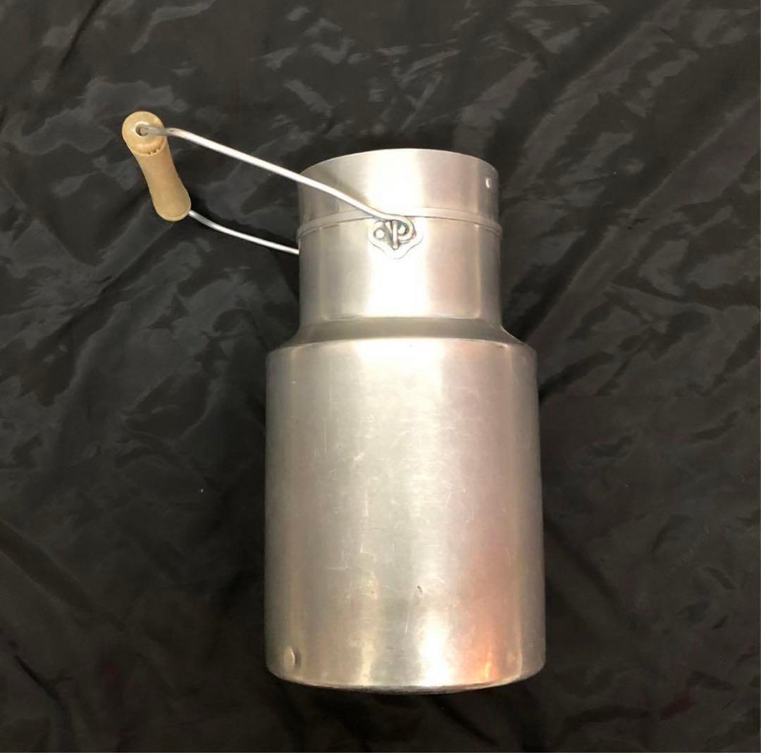 アルミ ミルク缶 ミルクポットフラワーポット フランス アンティーク