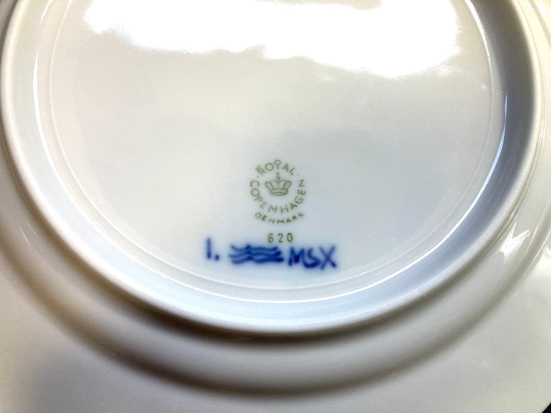 ロイヤルコペンハーゲン　ブルーフルーテッドプレインプレート　19.4㎝×４枚‼️