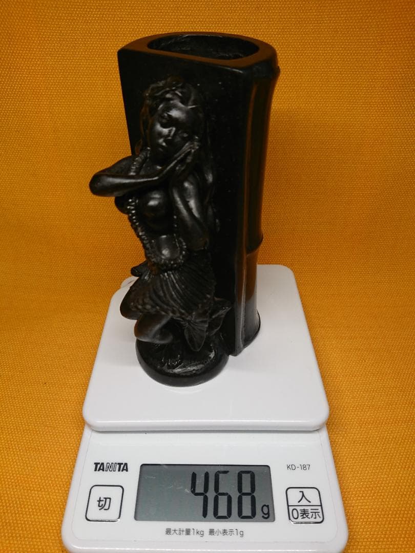 人形　花瓶　石製　彫像　オブジェ　置物　インテリア　工芸品　美術品　A1225