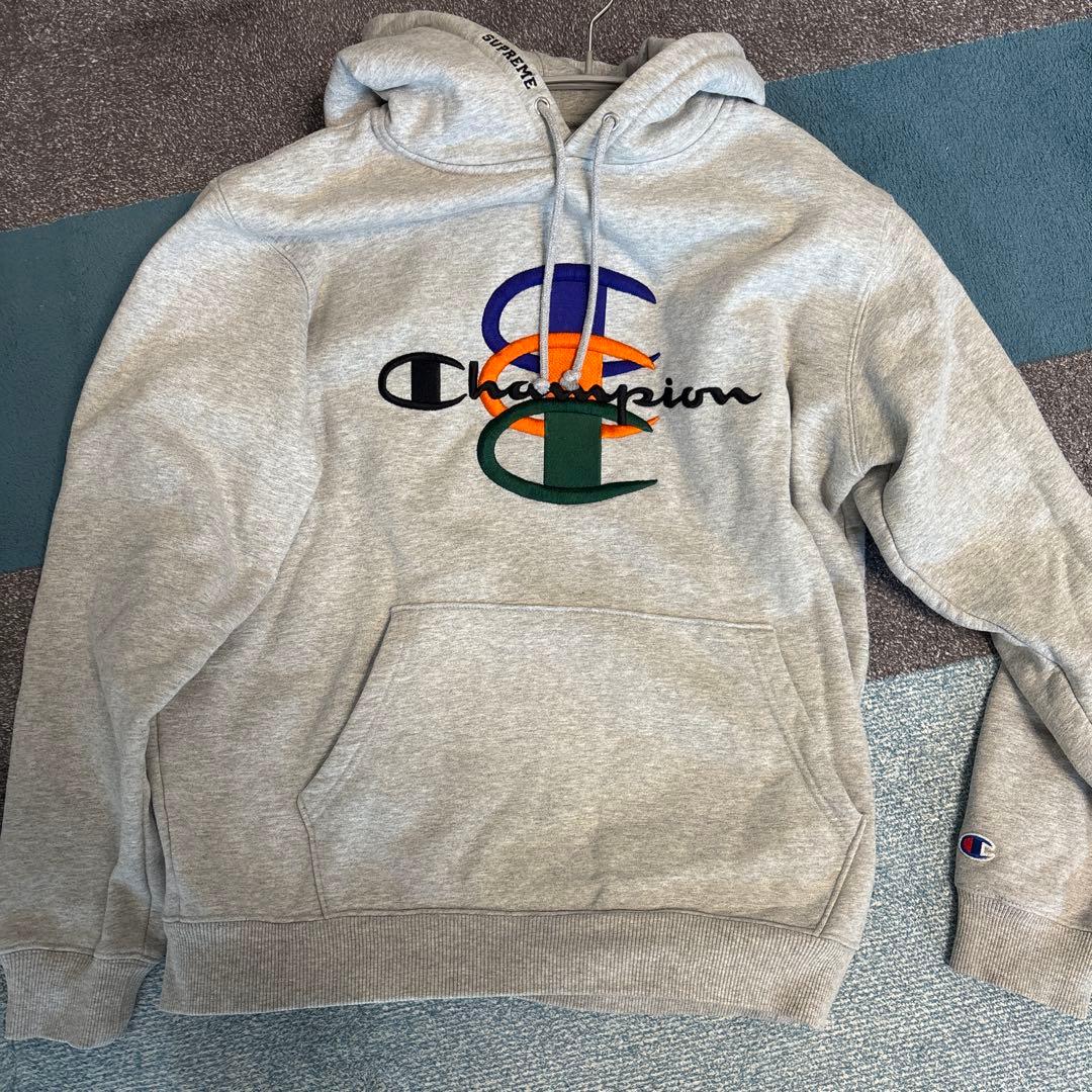Champion x Supreme フード付きパーカー M