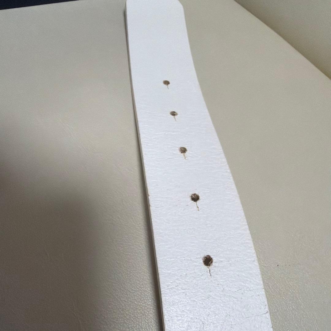 美品✨D&G ホワイトレザーベルト