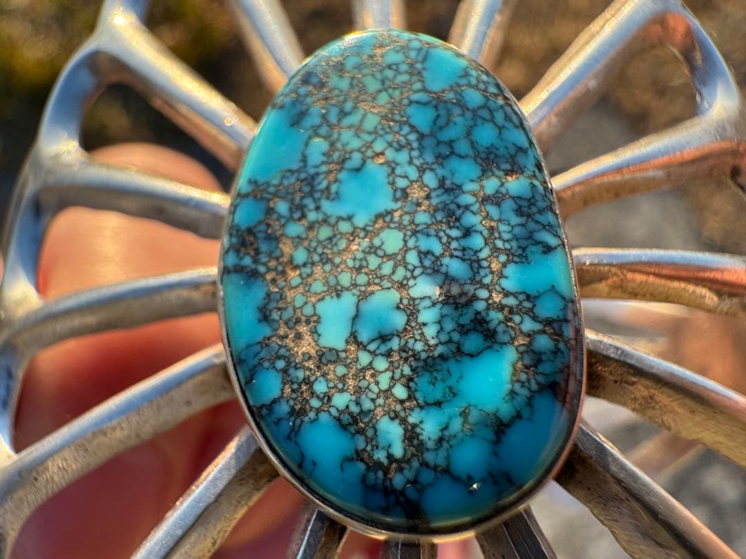 l*e様 ナンバーエイト　ターコイズ　サンドキャスト　ネイティブアメリカンジュエ