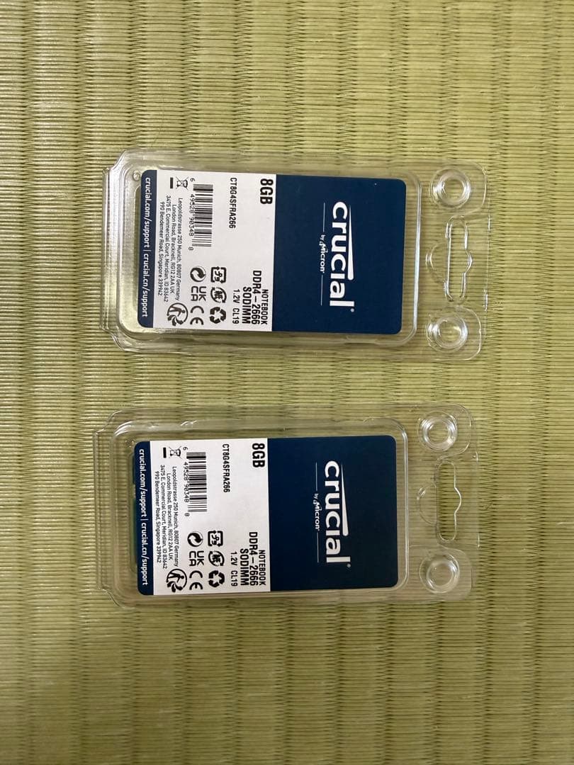 Crucial DDR4-2666 16GB (8GB×2) メモリ　新品同様