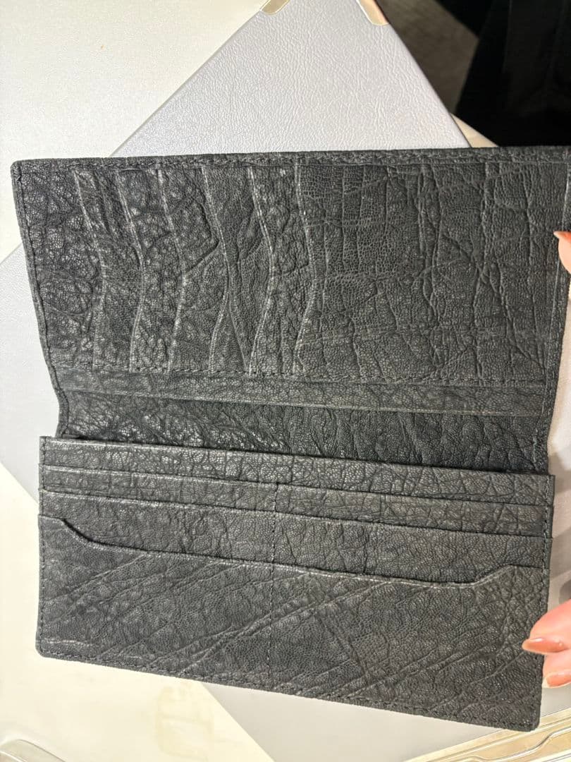 エレファントレザー　メンズ長財布　象革