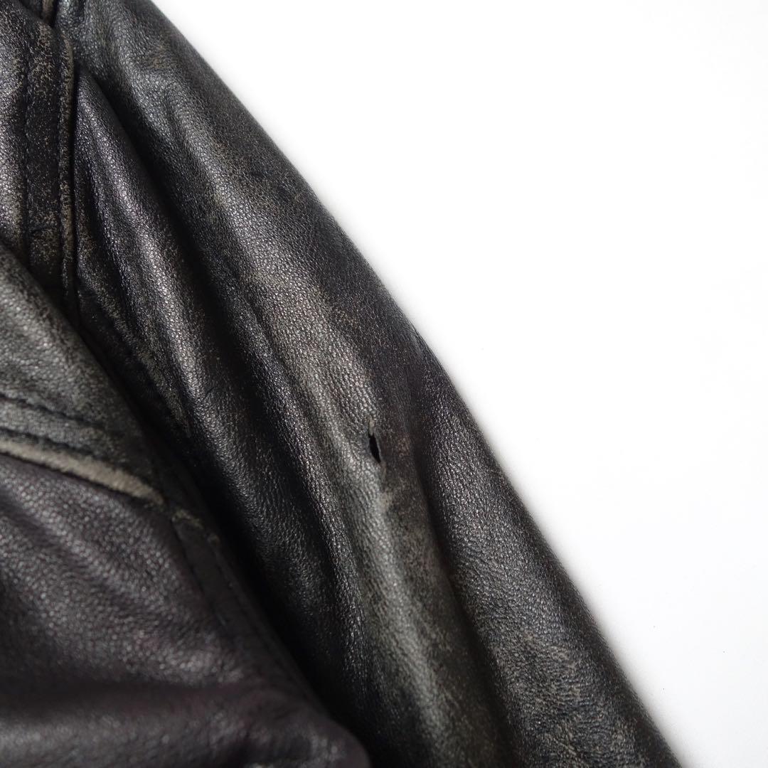 High Neck Leather Riders Jacket Ekam 変形