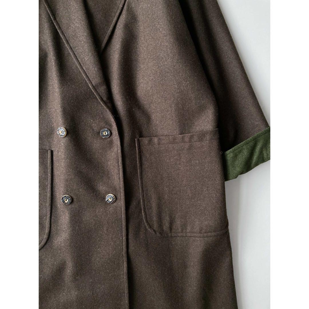 Used チロル伝統アイテム♡ ブラウン×グリーン ビッグ ローデンコート