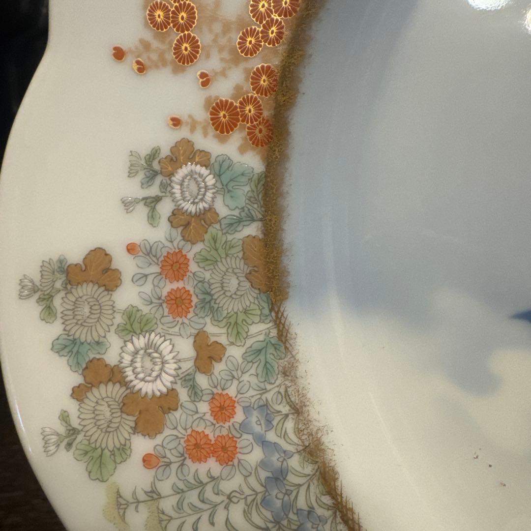 深川製磁　官窯富士に初日　盛皿