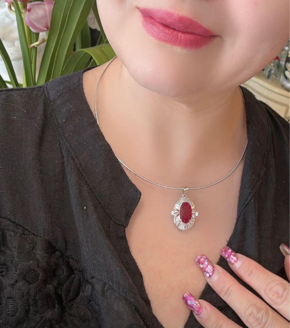 ☆*ね様 天然石ルビーデザインリング＆ネックレスのサイズ限定セット13号