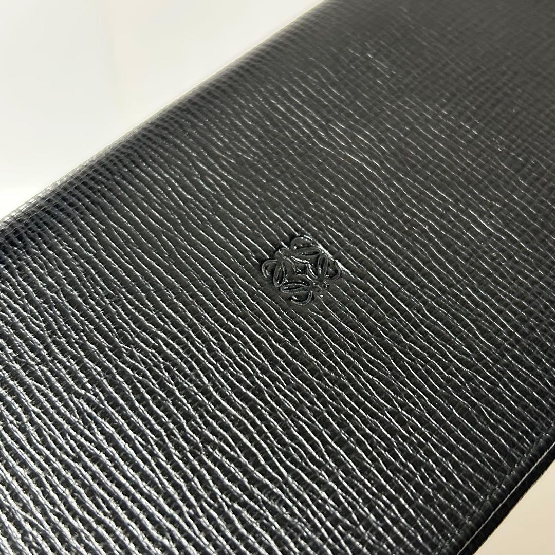 美品 LOEWE ロエベ L18 アナグラム レザー 二つ折り 長財布