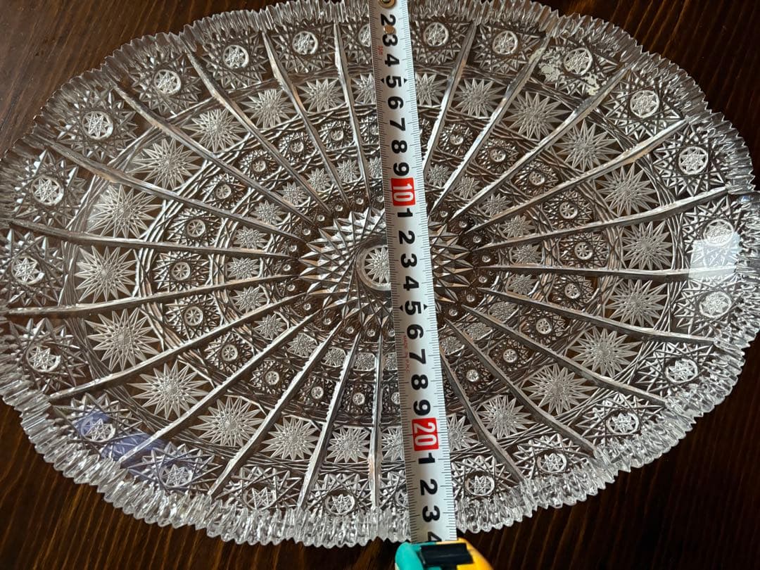 チェコ共和国にて購入　ボヘミアングラス大平皿