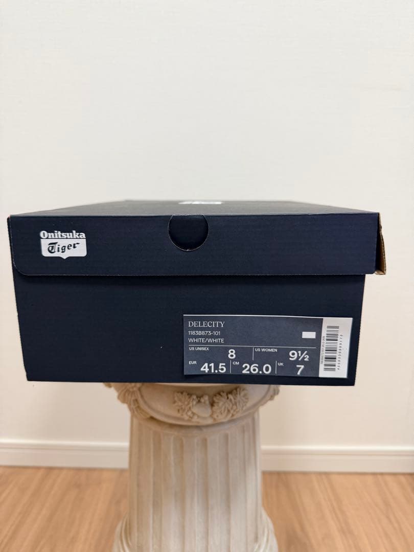 Onitsuka Tiger DELECITY ホワイトレザー厚底スニーカー