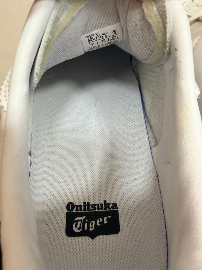 Onitsuka Tiger DELECITY ホワイトレザー厚底スニーカー