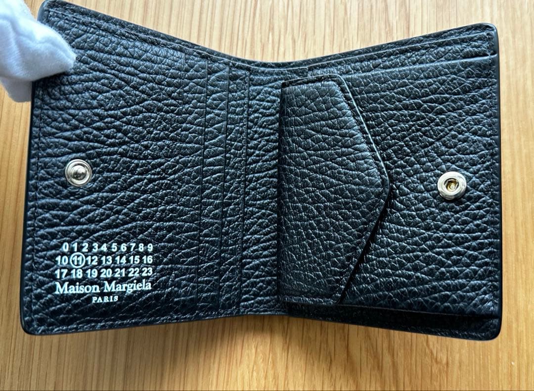 美品　MaisonMargiela メゾンマルジェラ　折り財布　　ブラック