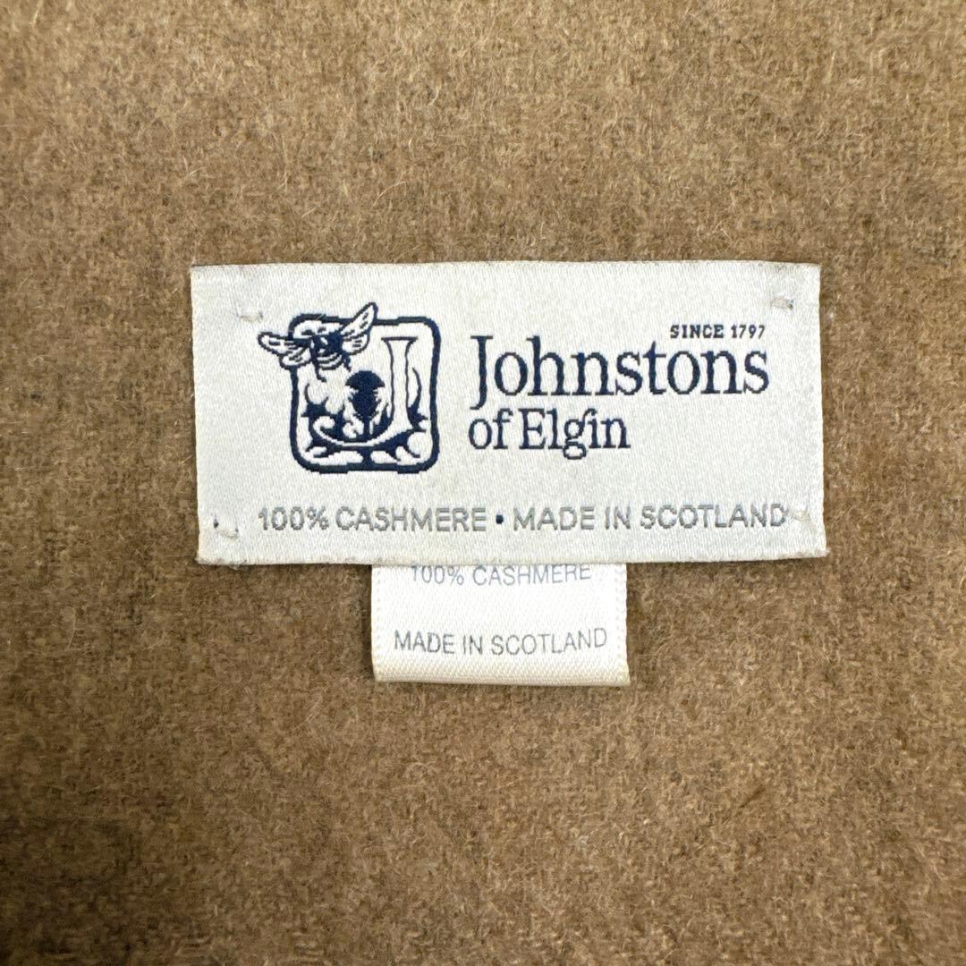 希少色❗️極美品✨ジョンストンズ　カシミヤ100% ストール　モカ　ベージュ