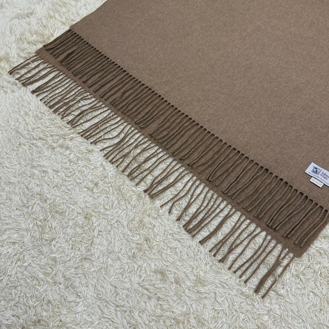 希少色❗️極美品✨ジョンストンズ　カシミヤ100% ストール　モカ　ベージュ