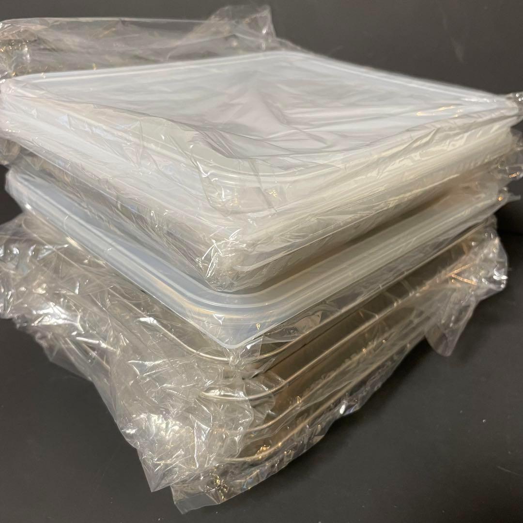 燕三　重ねて使えるステンレス角バット アミ・蓋付　バット5 蓋4 網2