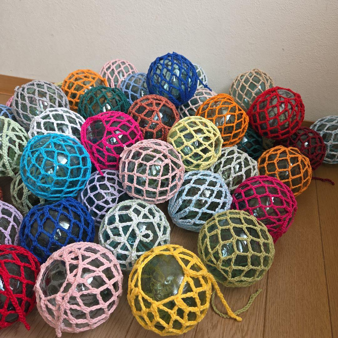 ガラス浮き玉 ガラス玉 ９cmx ５４