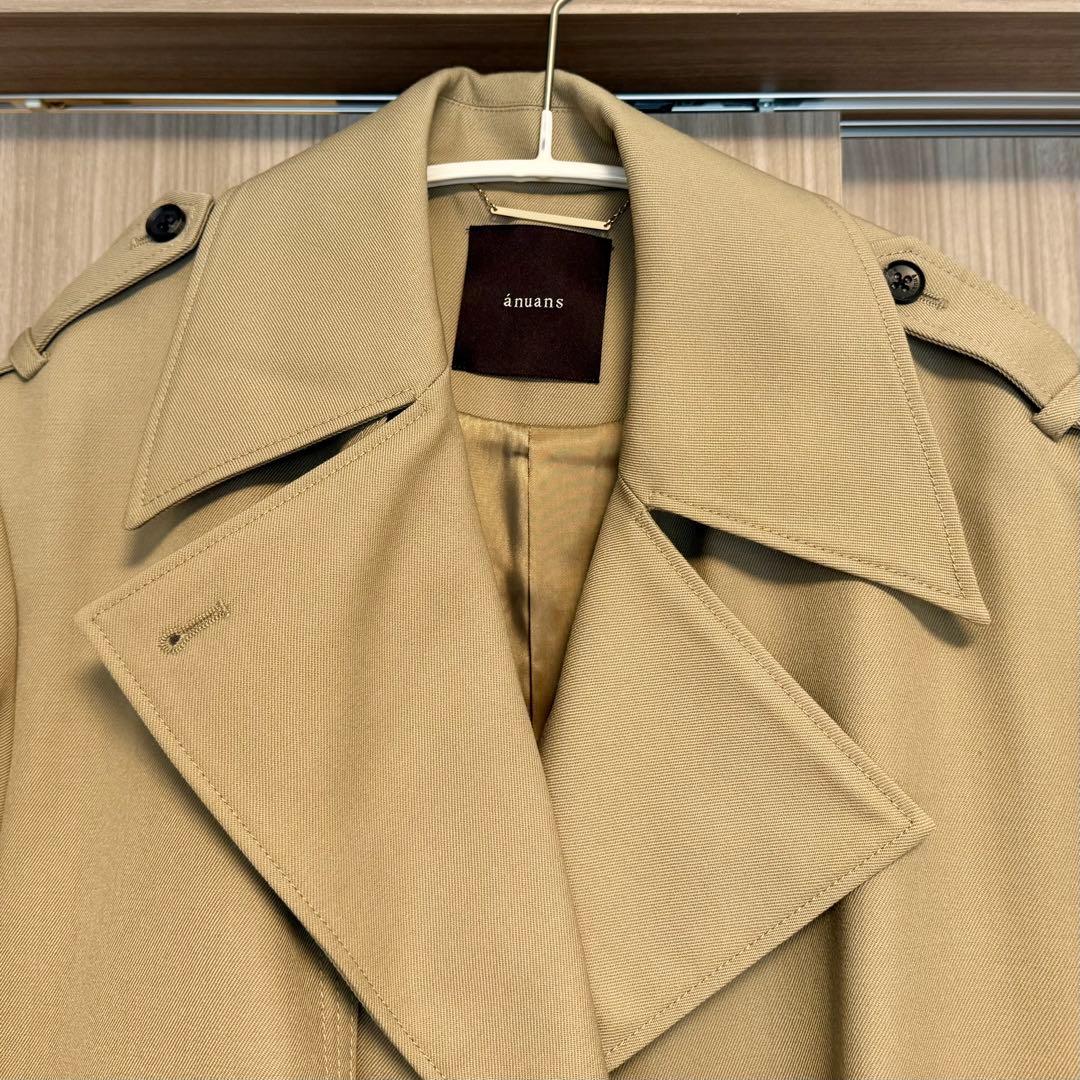 〜12/14限定値下げ【1度着用】 anuans ウールギャバジントレンチコート