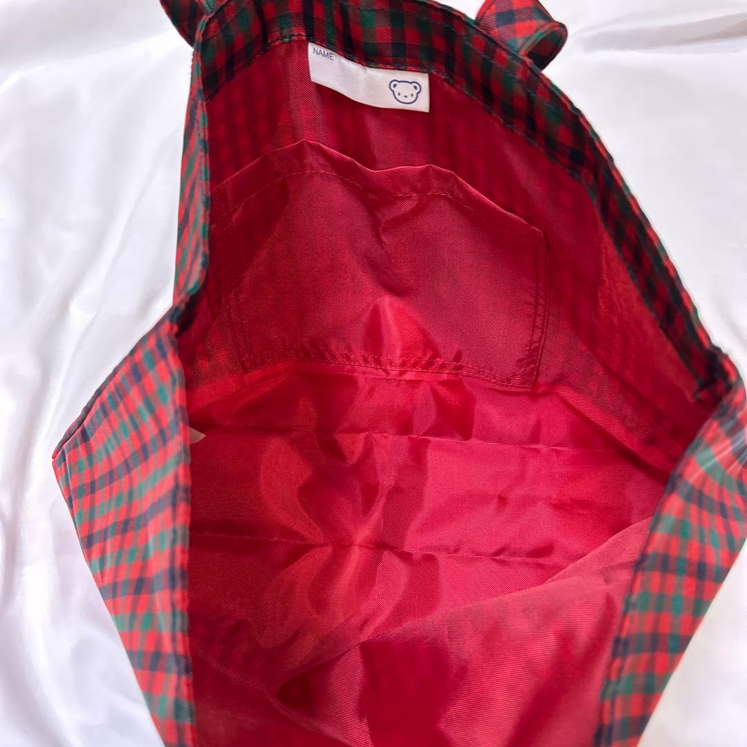 ファミリア familiar トートバッグ レッスンバッグ かばん 赤