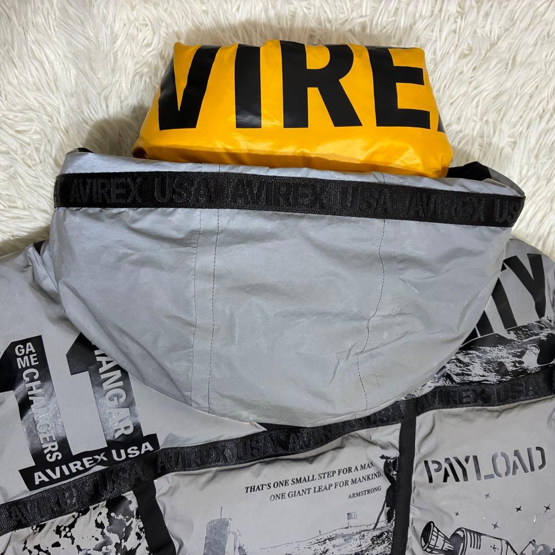 【AVIREX】APOLLO DOWN JACKETシルバー sizeL